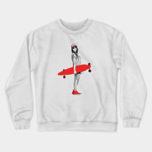 Longboard Girl Crewneck Sweatshirt